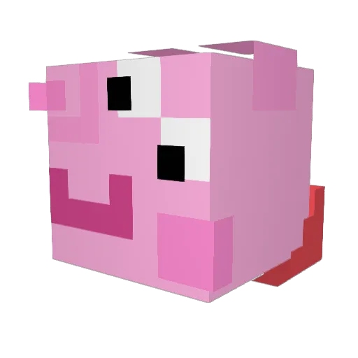 Weedtamine Minecraft avatar head, 3D render