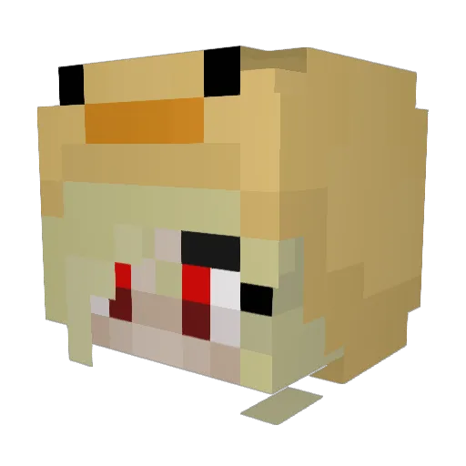 Weeduck_ Minecraft avatar head, 3D render