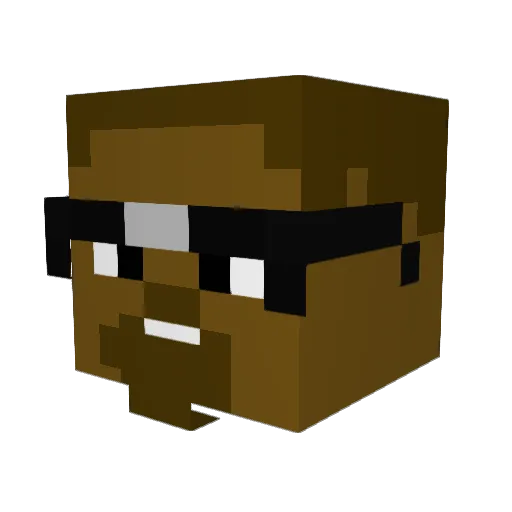 WeeeeeB_022 Minecraft avatar head, 3D render