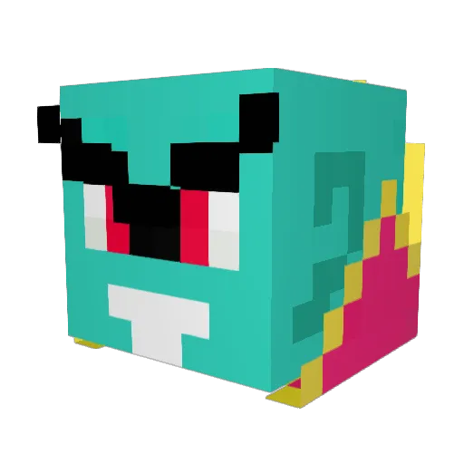 Weegee7000 Minecraft avatar head, 3D render