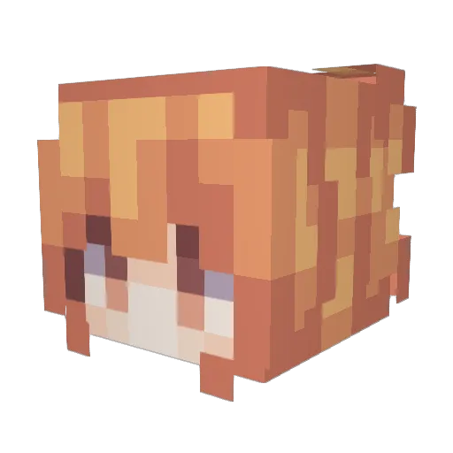 Weegee_T Minecraft avatar head, 3D render
