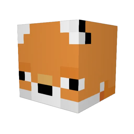 Weeglem Minecraft avatar head, 3D render