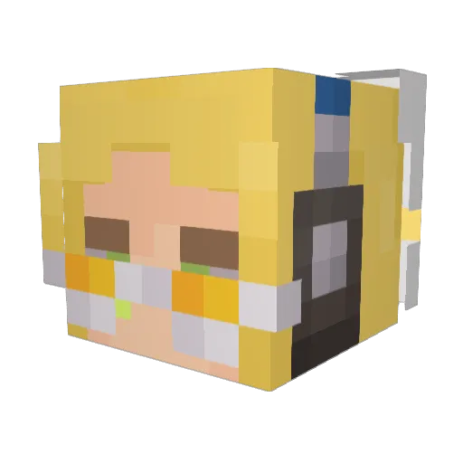 Weehh Minecraft avatar head, 3D render