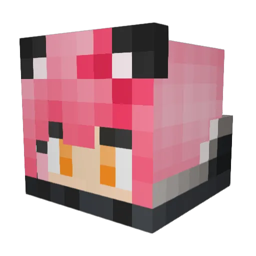 WeekDisaster Minecraft avatar head, 3D render