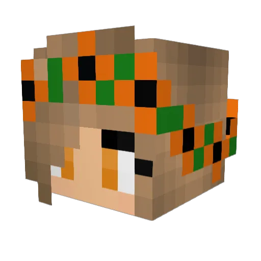 WeekendDaughter Minecraft avatar head, 3D render