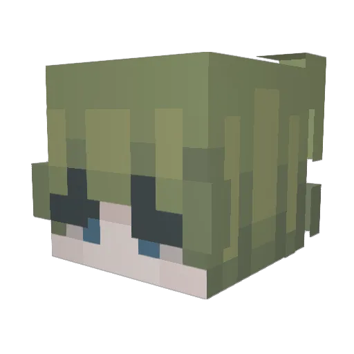 Weekly_god Minecraft avatar head, 3D render