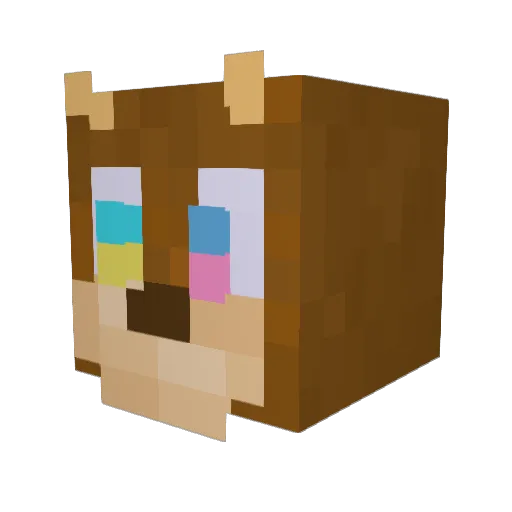 WeekndBoy Minecraft avatar head, 3D render