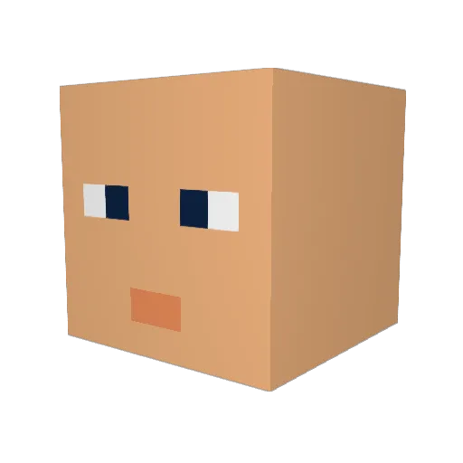 WeemaN0000 Minecraft avatar head, 3D render