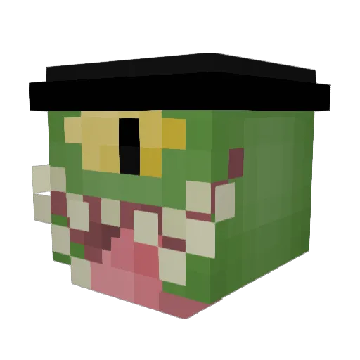 Weeniewiz Minecraft avatar head, 3D render