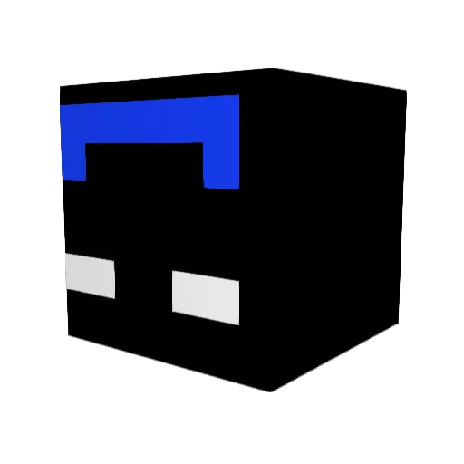 Weenisss Minecraft avatar head, 3D render