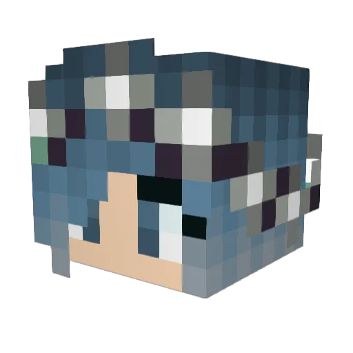 Weenlok_ Minecraft avatar head, 3D render