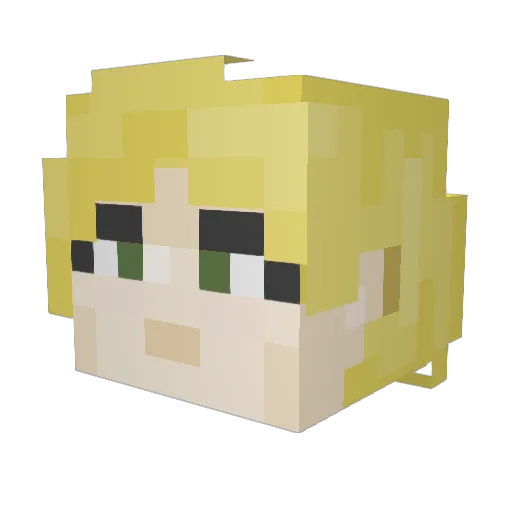 WeepingAngel724 Minecraft avatar head, 3D render