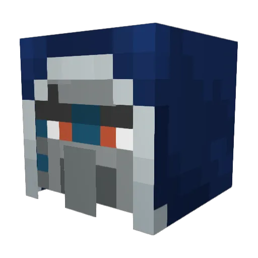 Weeples Minecraft avatar head, 3D render