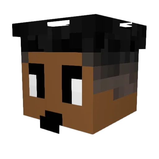 Weepsito Minecraft avatar head, 3D render