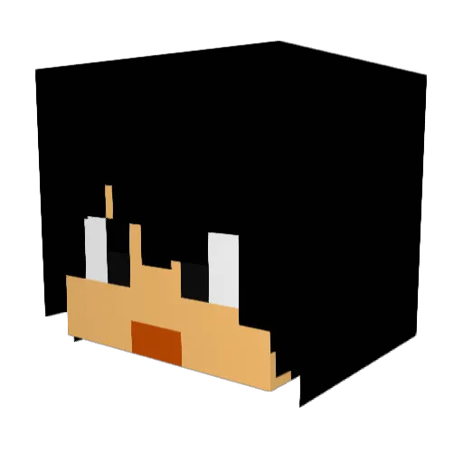 Weerika Minecraft avatar head, 3D render
