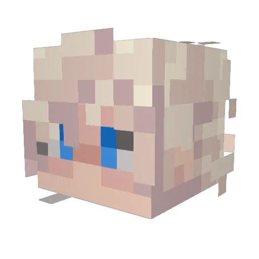 Weestin Minecraft avatar head, 3D render