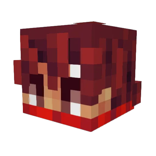 Weever_08 Minecraft avatar head, 3D render