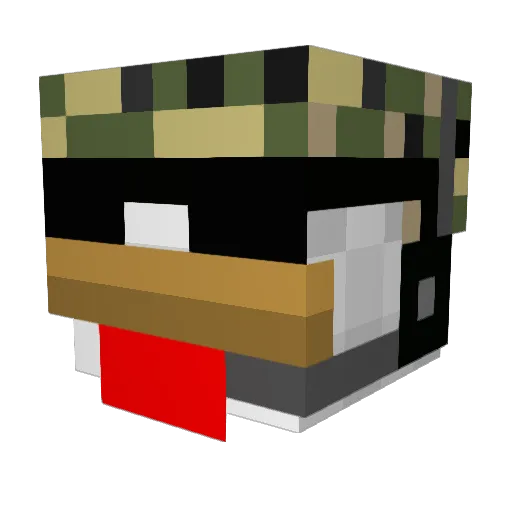 WeezyPL Minecraft avatar head, 3D render