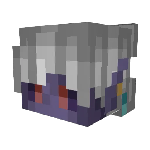 Wefe_ Minecraft avatar head, 3D render
