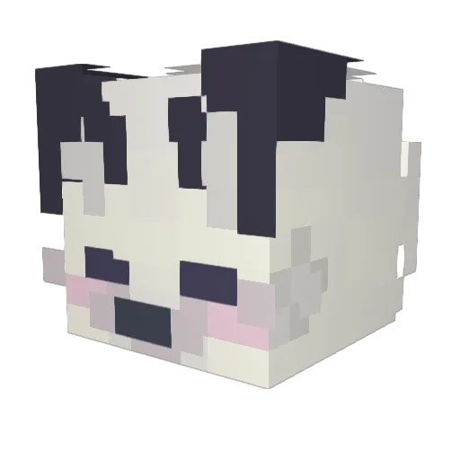Weggeschickte Minecraft avatar head, 3D render