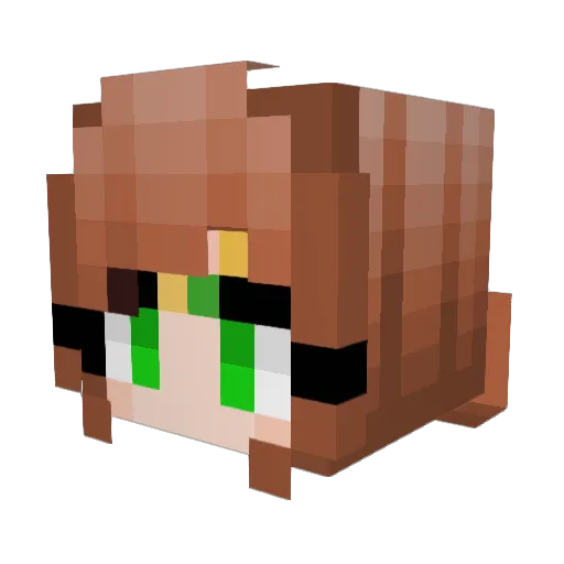 Weggley Minecraft avatar head, 3D render