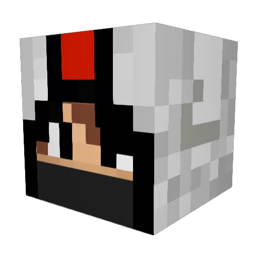 Wehvei Minecraft avatar head, 3D render