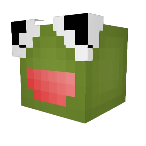 Wei2goevan Minecraft avatar head, 3D render