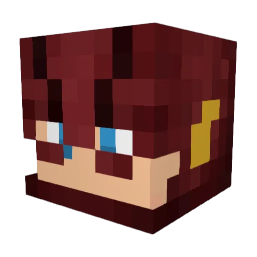 Wei82 Minecraft avatar head, 3D render