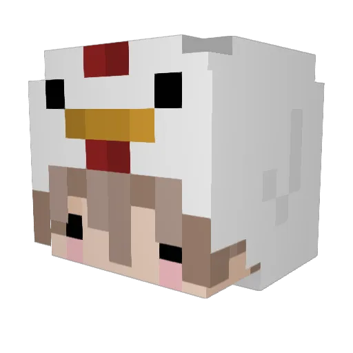 WeiGI_TW Minecraft avatar head, 3D render