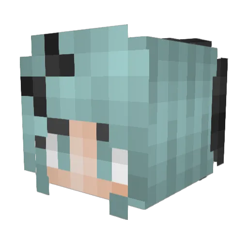 WeiXia1 Minecraft avatar head, 3D render