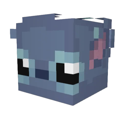 WeiXian9 Minecraft avatar head, 3D render