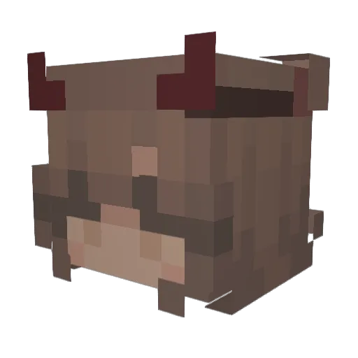 WeiboGaming Minecraft avatar head, 3D render