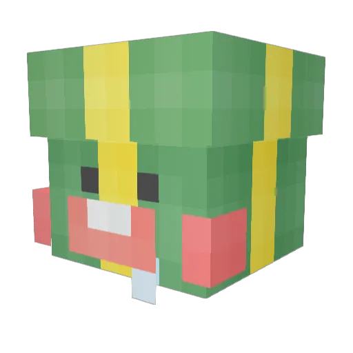 Weight_master Minecraft avatar head, 3D render