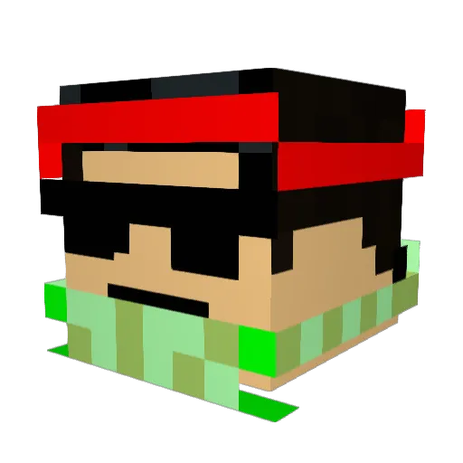 Weijie910 Minecraft avatar head, 3D render