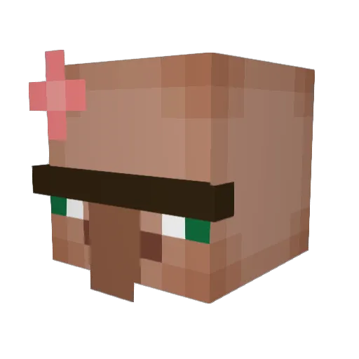 WeilaTV Minecraft avatar head, 3D render
