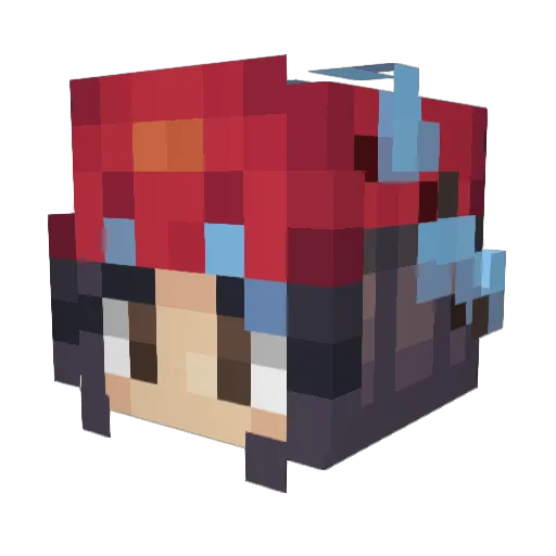 Weilard Minecraft avatar head, 3D render
