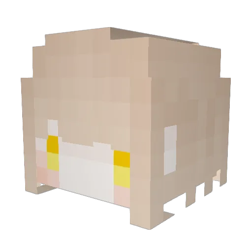 Weimesa Minecraft avatar head, 3D render