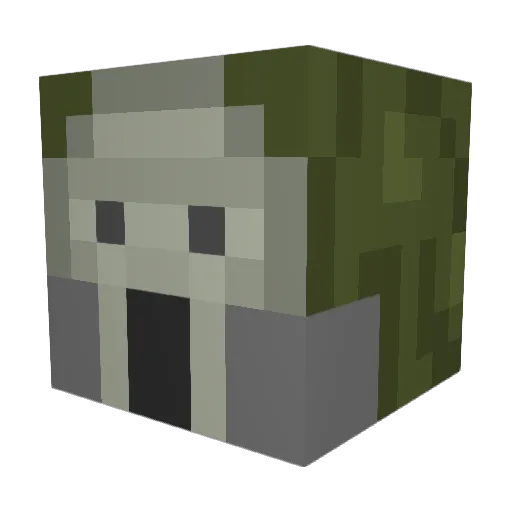 WeirdAlTankovic Minecraft avatar head, 3D render