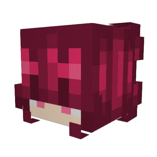 WeirdAndromeda Minecraft avatar head, 3D render