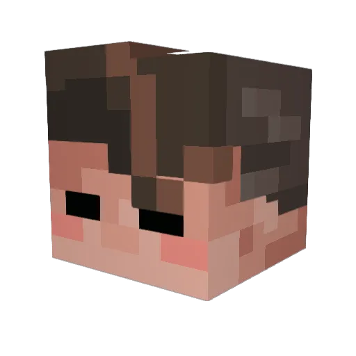 WeirdBuddy Minecraft avatar head, 3D render