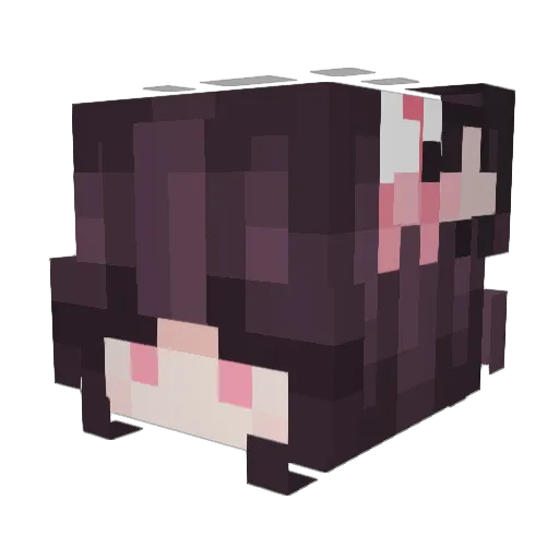 WeirdChamp Minecraft avatar head, 3D render