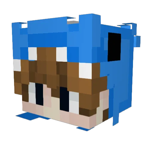 WeirdWalnut Minecraft avatar head, 3D render