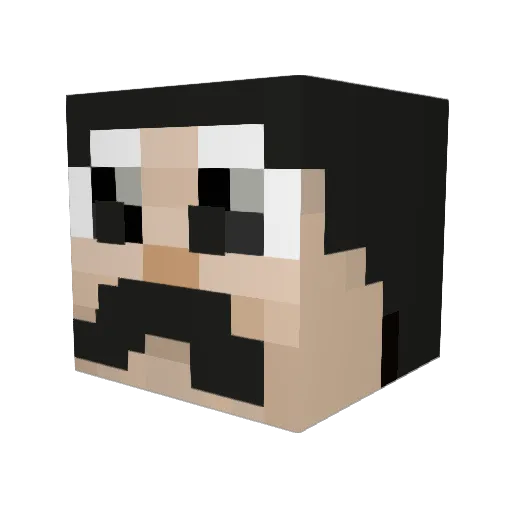Weird_Snow Minecraft avatar head, 3D render