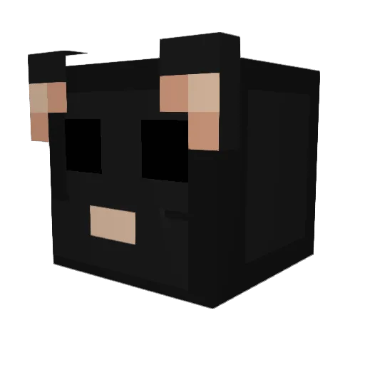 WeirderMouse Minecraft avatar head, 3D render