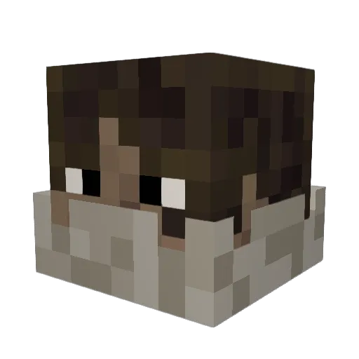 Weirdest Minecraft avatar head, 3D render