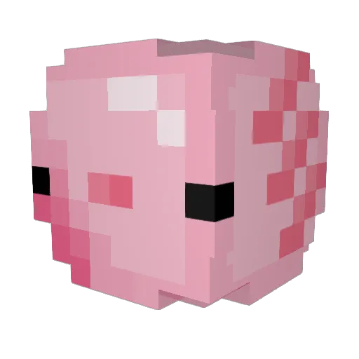 Weirdiano Minecraft avatar head, 3D render