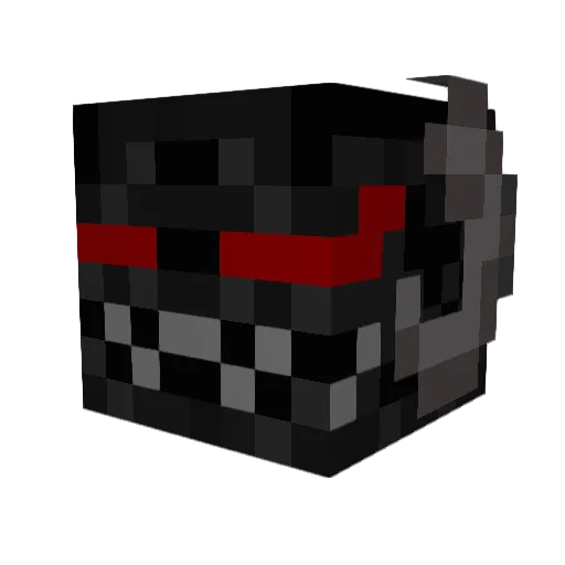 Weirgoatt Minecraft avatar head, 3D render