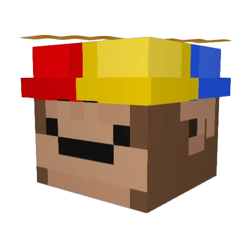 WeisTeFix Minecraft avatar head, 3D render