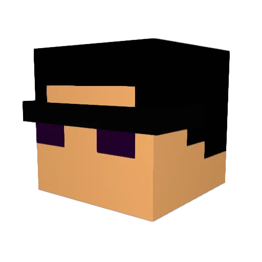 Weische Minecraft avatar head, 3D render