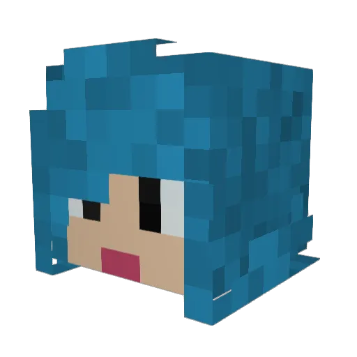 Weiss1113 Minecraft avatar head, 3D render